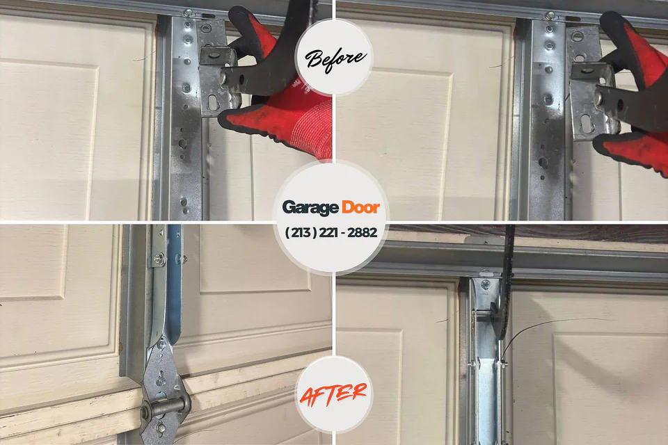 Before and after: garage door repair Fort Pierce South, FL